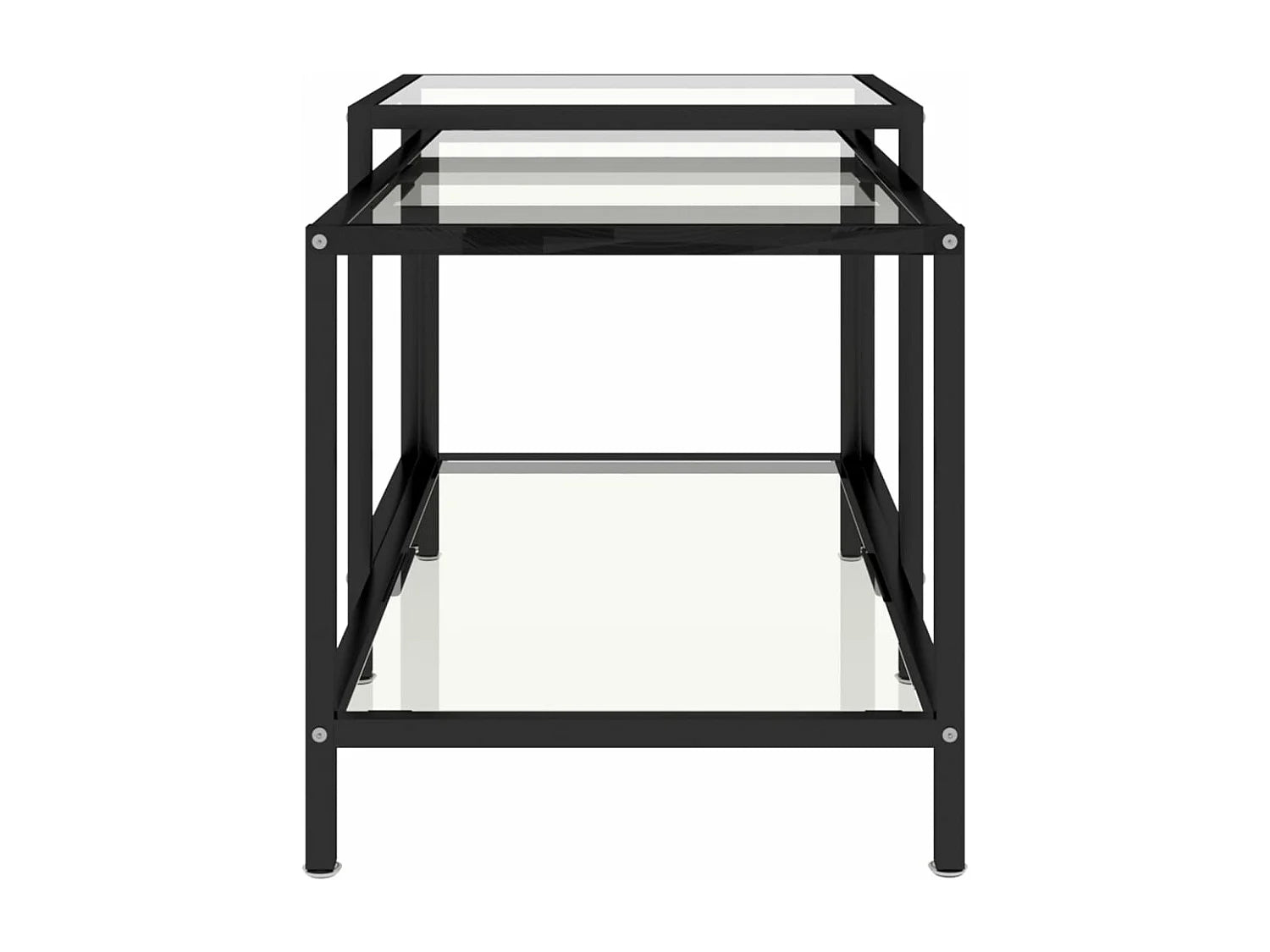 Bouts de canapé gigognes en verre trempé – DUETTA