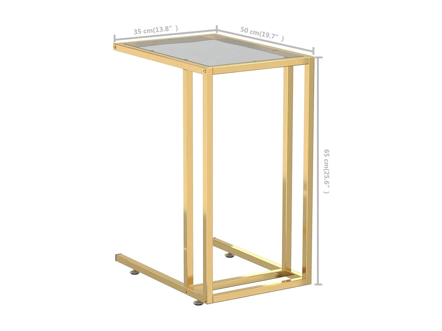 Bout de canapé en verre trempé noir – NOCTIS