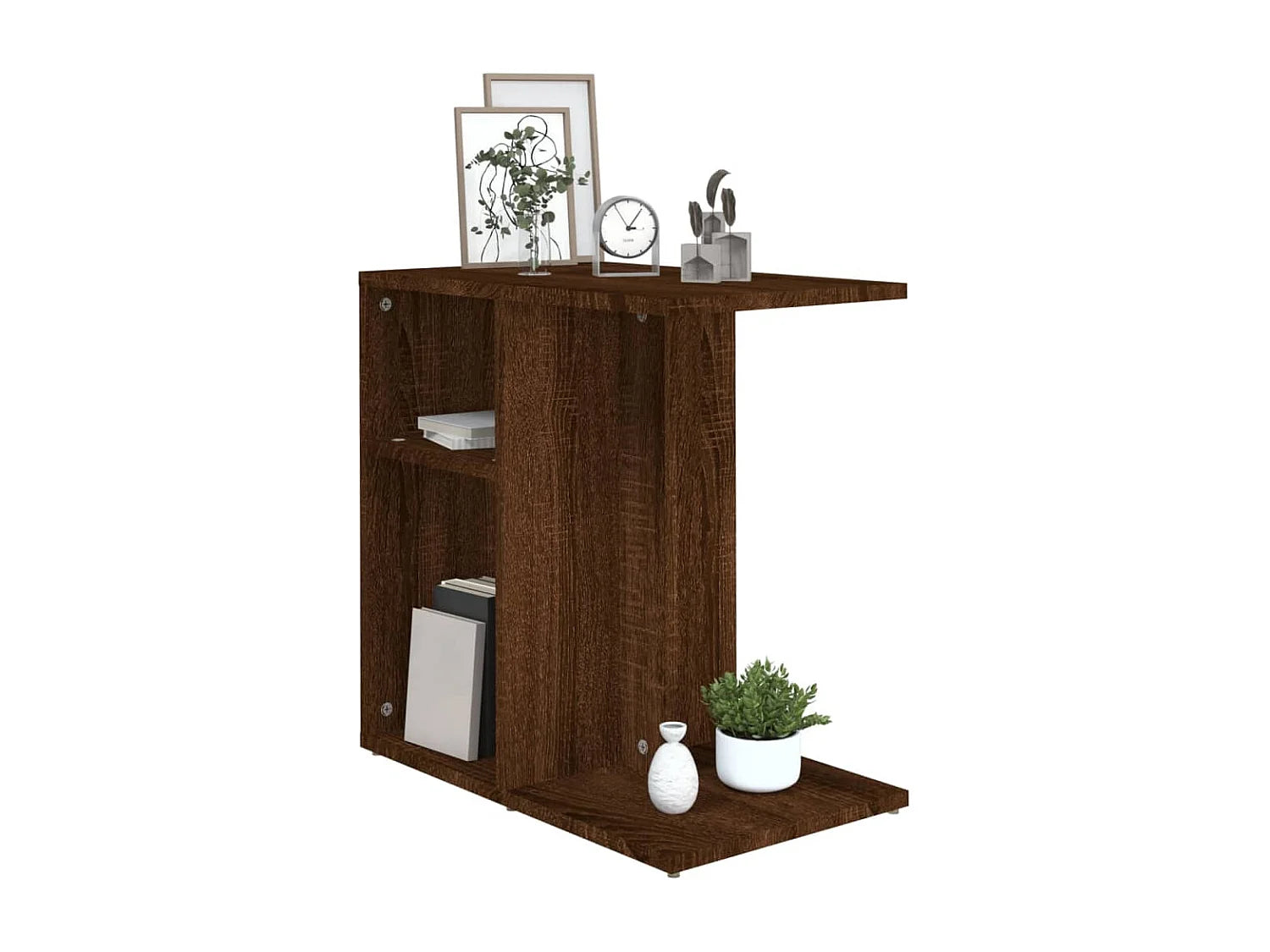 Bout de canapé en chêne marron format compact – QUERCUS