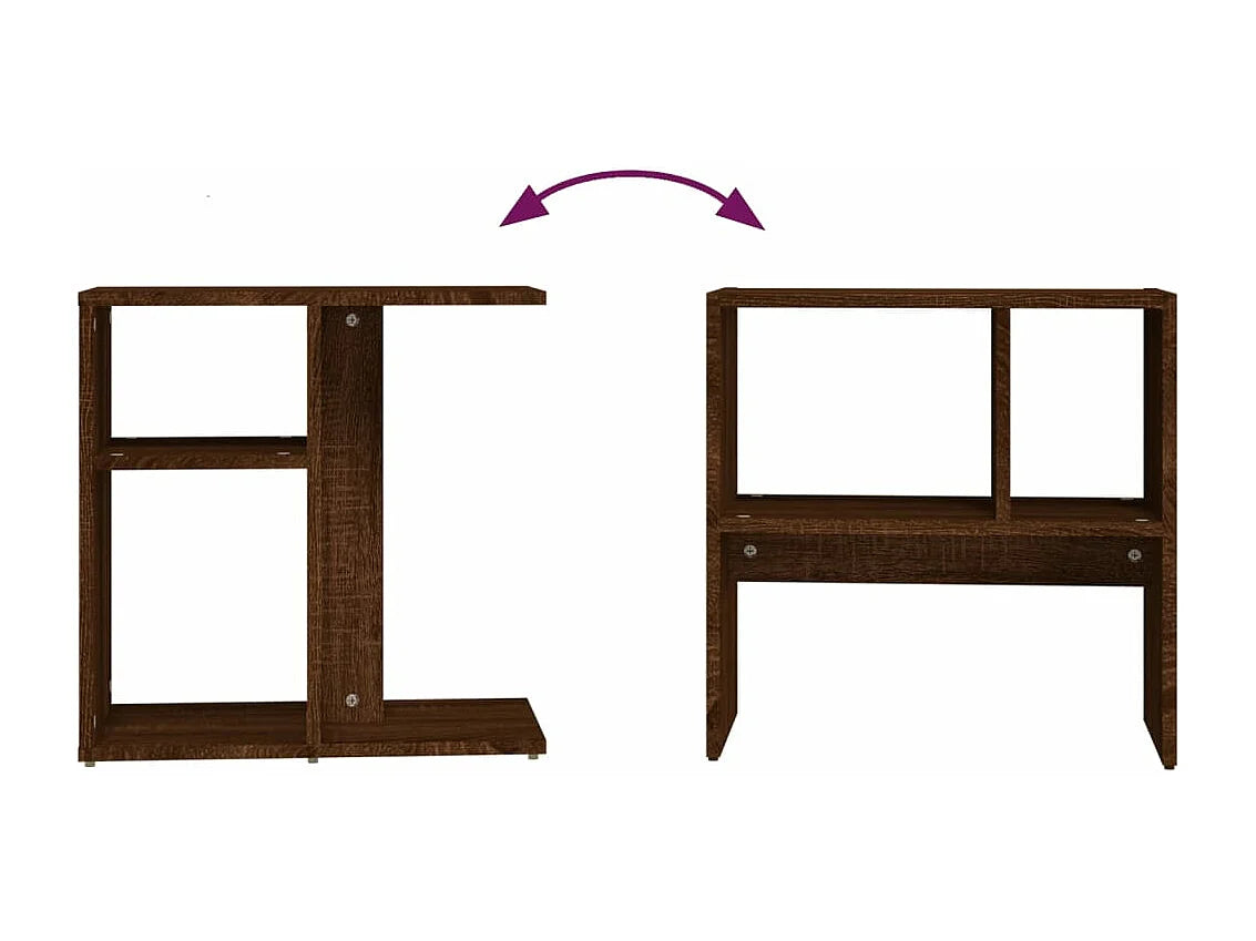 Bout de canapé en chêne marron format compact – QUERCUS