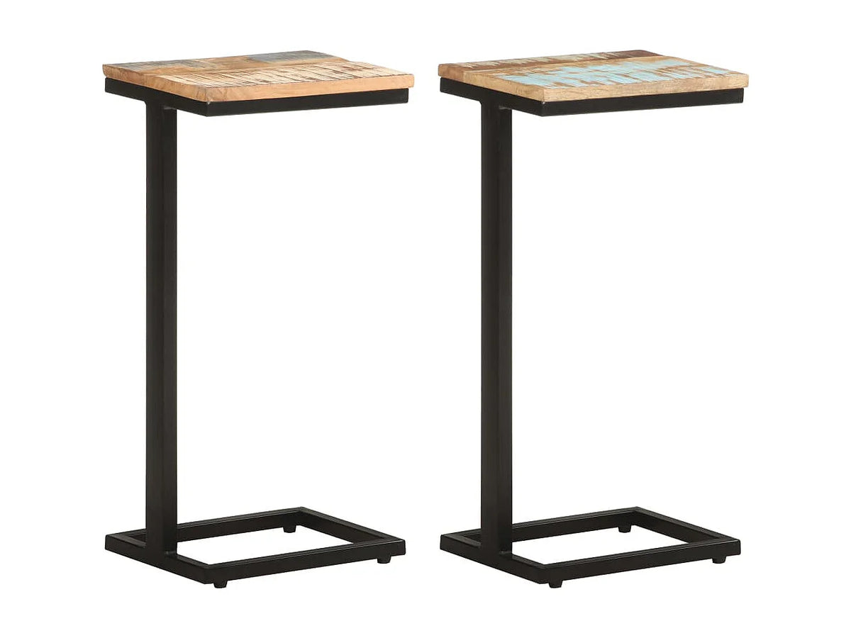 Bout de canapé bois de récupération marron – FERRO