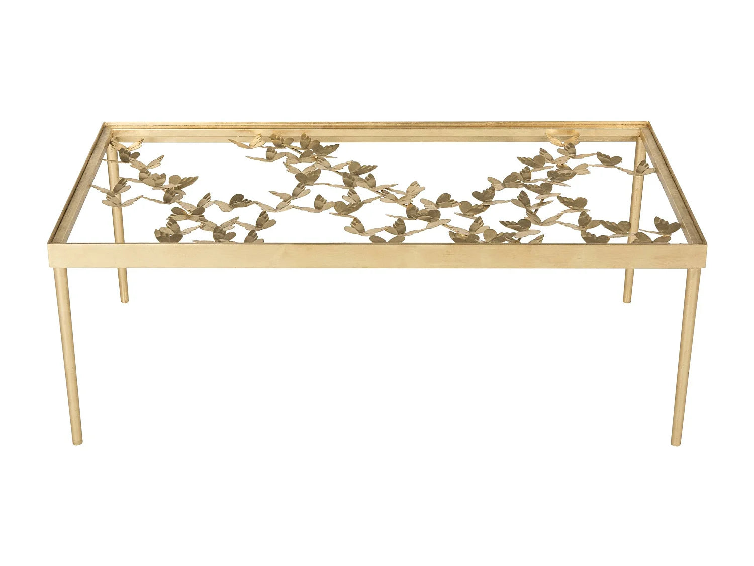 Bout de canapé doré et transparent design – RUTHA