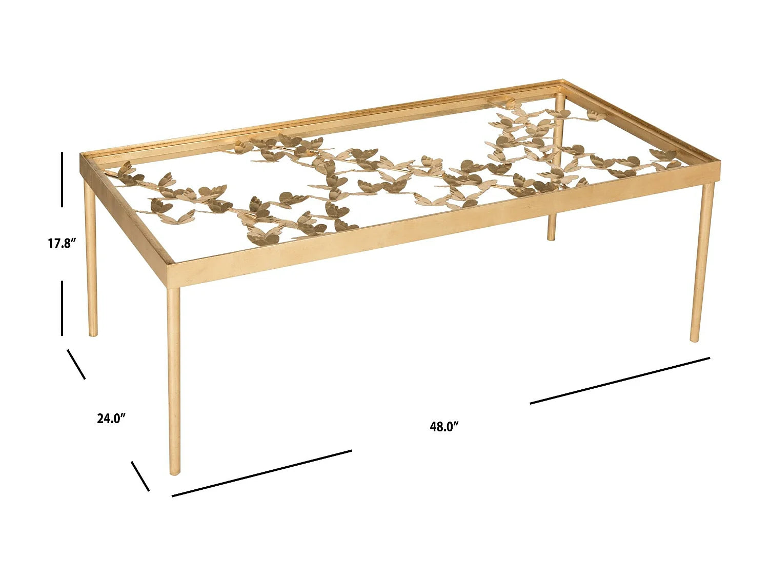 Bout de canapé doré et transparent design – RUTHA