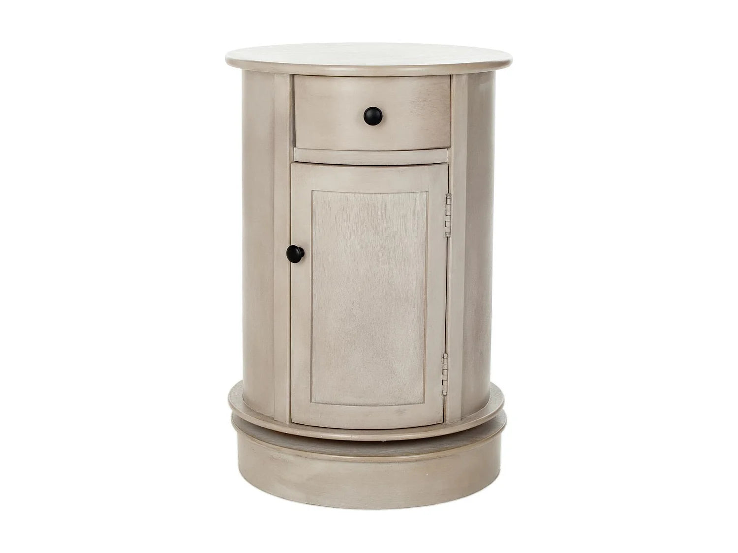 Bout de canapé gris finition vintage – PATINE