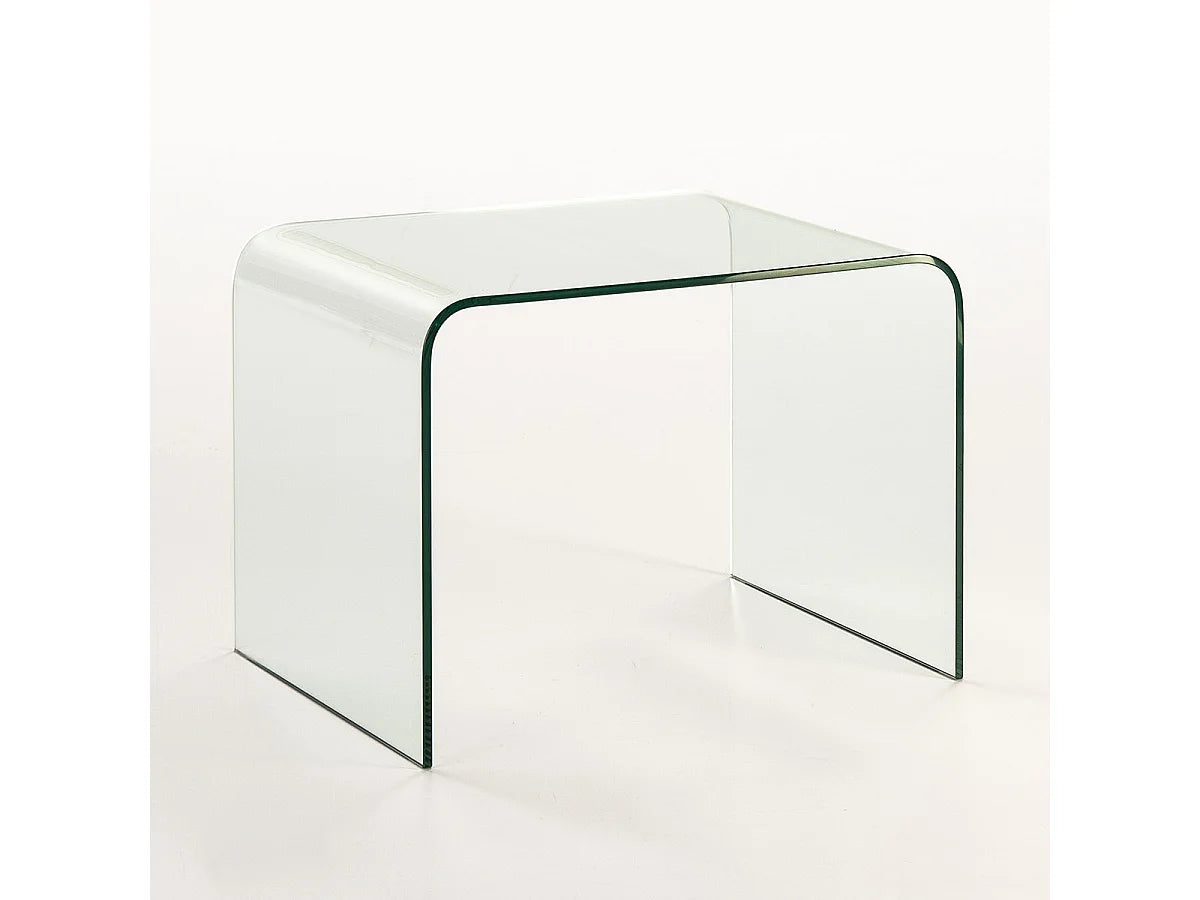 Bout de canapé rectangulaire en verre trempé – CRISTEL