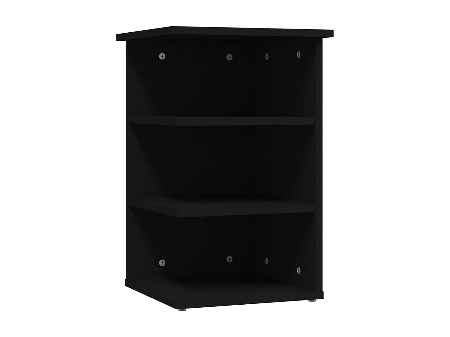 Bout de canapé colonne en bois noir – NOCTA