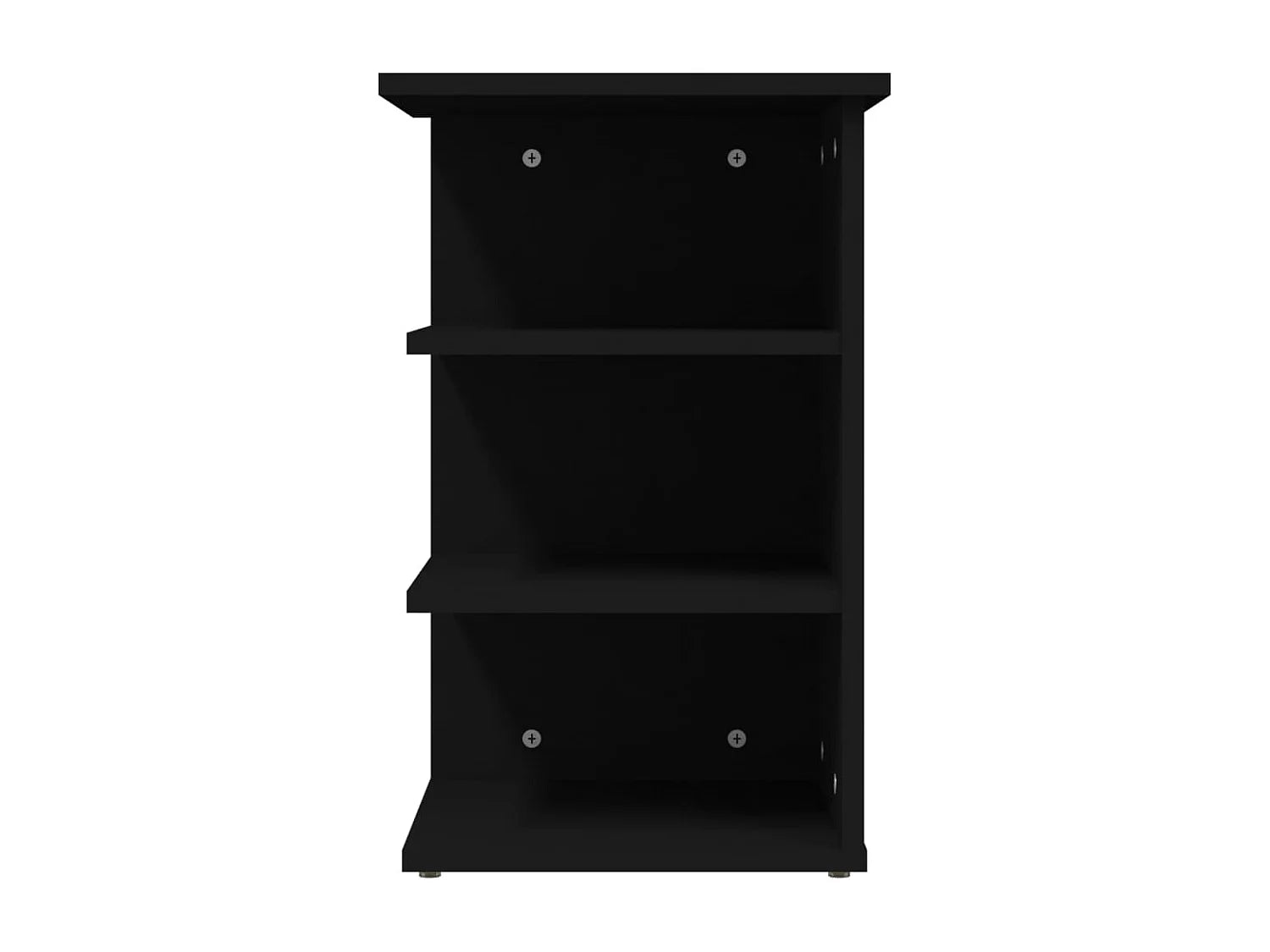 Bout de canapé colonne en bois noir – NOCTA