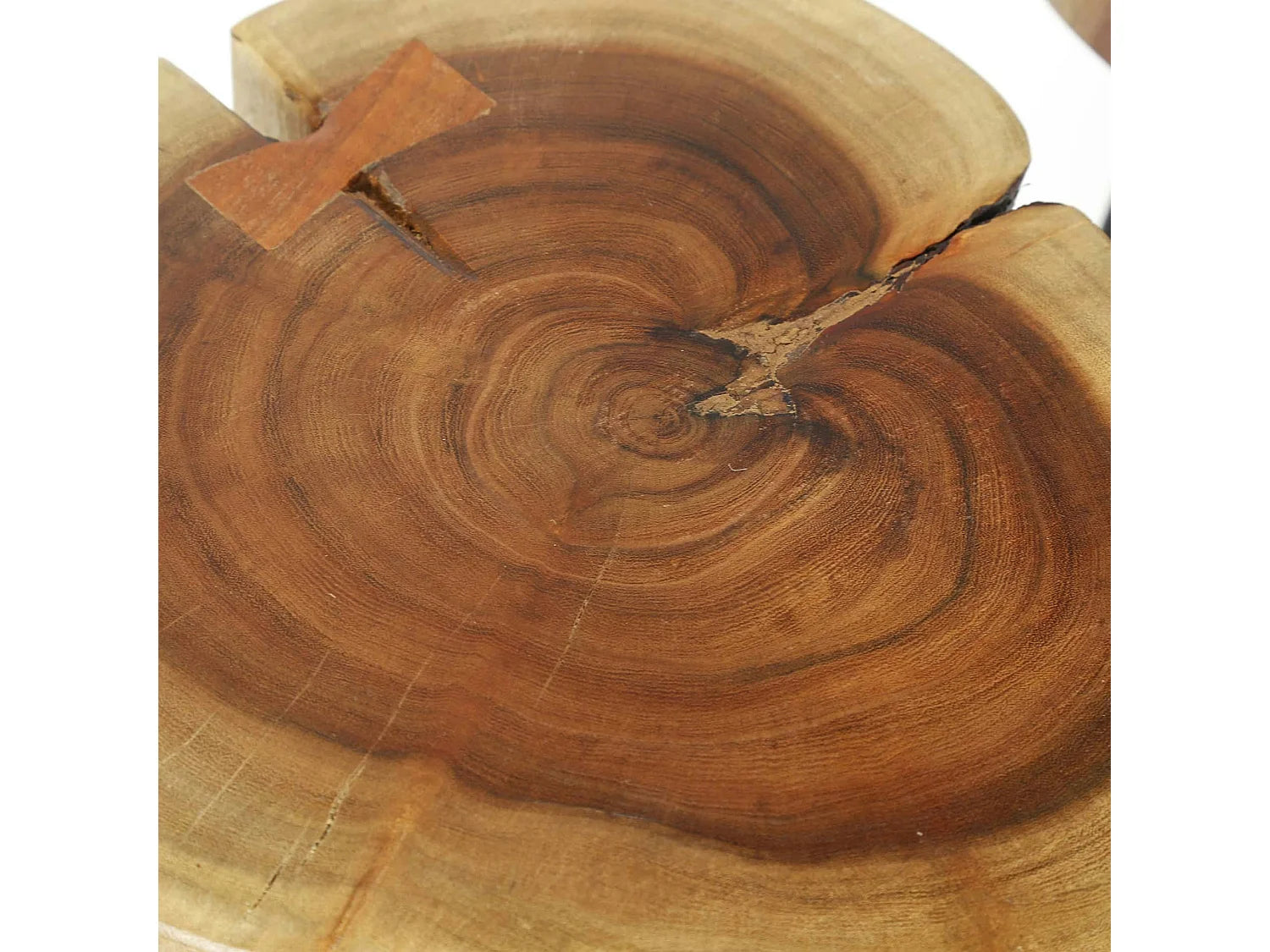 Bout de canapé tronc en acacia massif beige – SOUCHE
