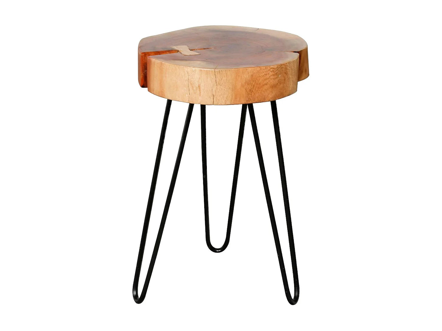 Bout de canapé tronc en acacia massif beige – SOUCHE