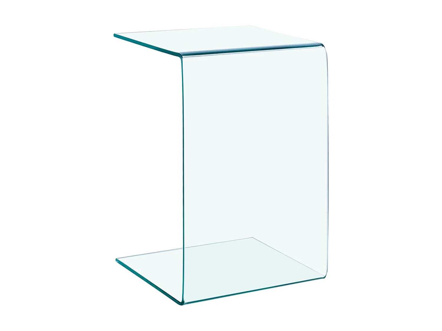 Bout de canapé en verre trempé transparent – CLARIO