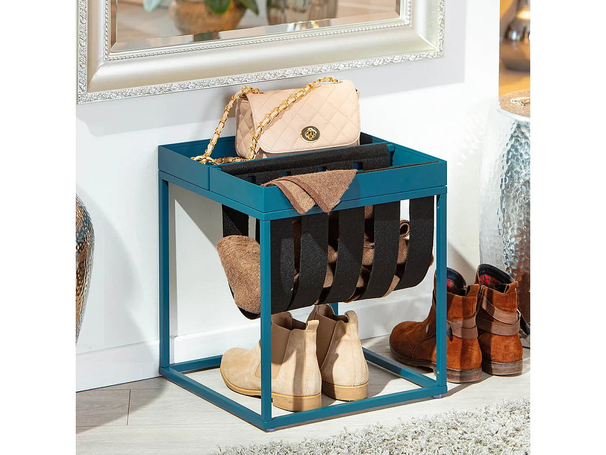 Bout de canapé en métal bleu turquoise – AQUATO