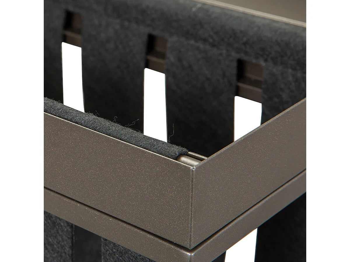 Bout de canapé en métal gris porte-brochure – SILAX