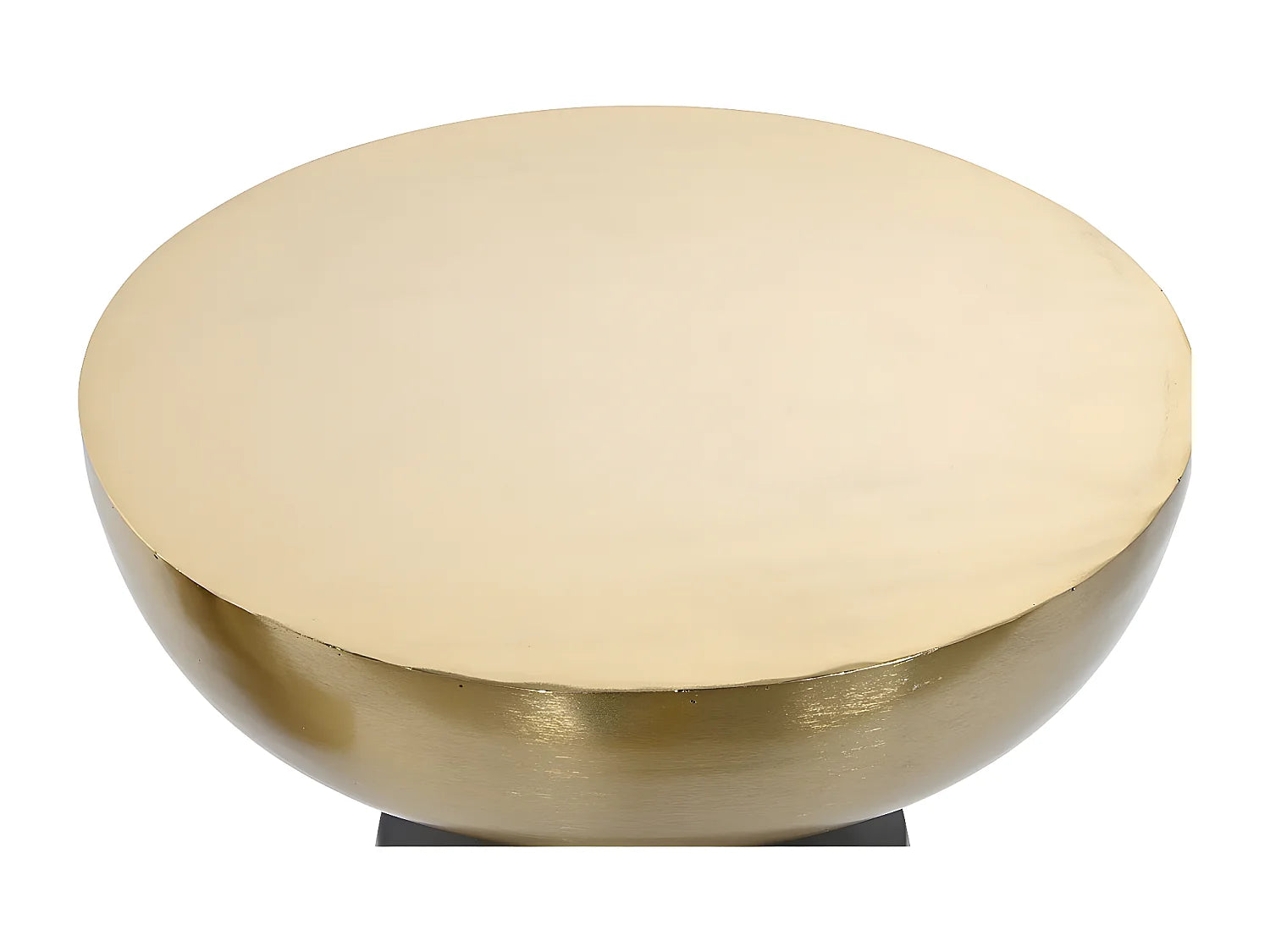 Bout de canapé duo de tables rondes métal doré noir – DUVELLE
