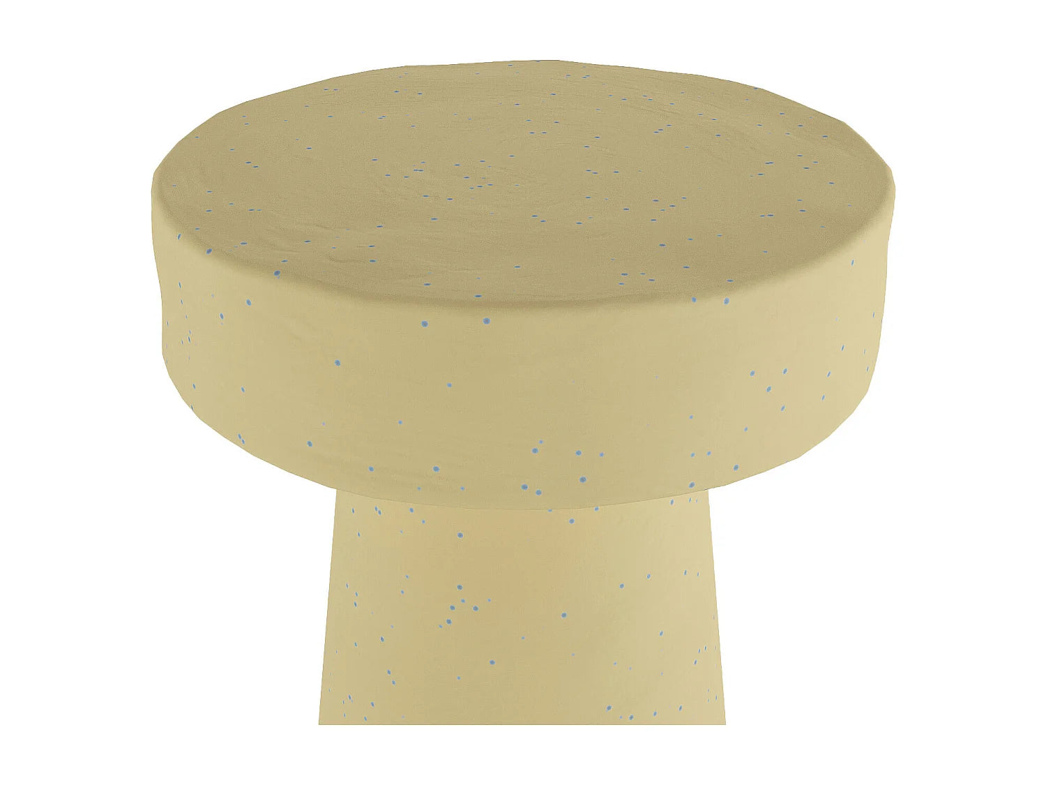 Bout de canapé rond design en magnésie bleu – GALÉA