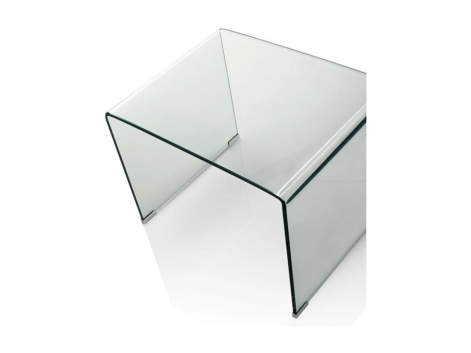 Bout de canapé rectangulaire en verre transparent – CRISTA