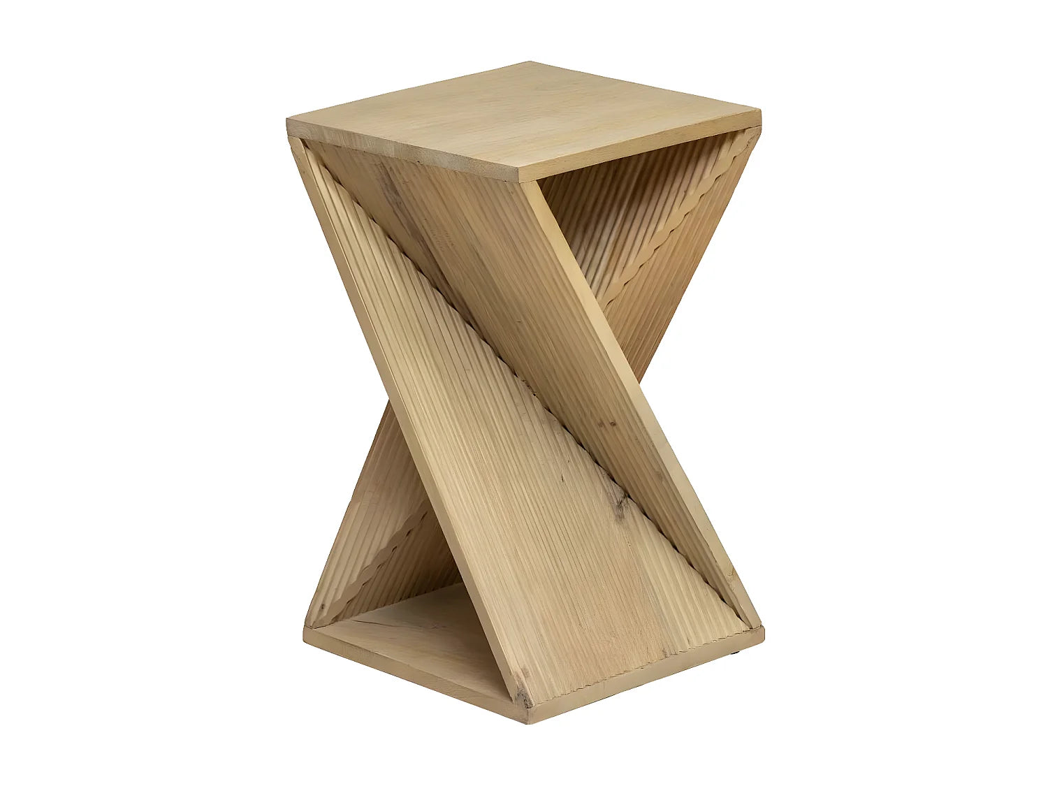 Bout de canapé bas en bois de manguier naturel – AMARA