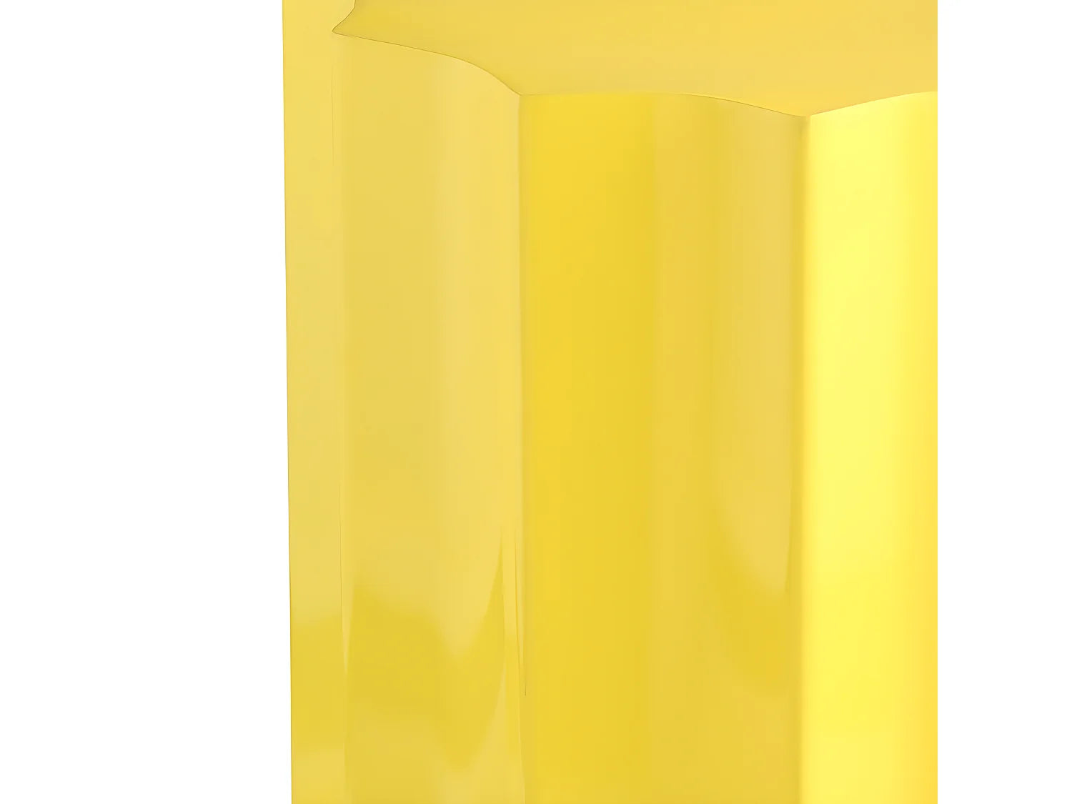 Bout de canapé rond en aluminium jaune – HELIOS