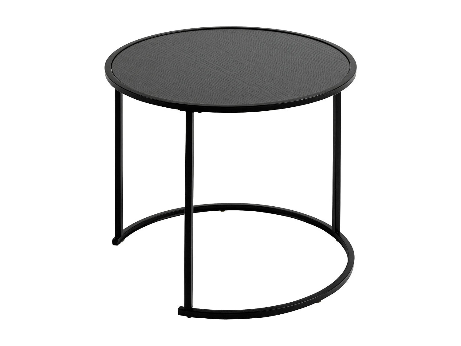 Bout de canapé gigogne lot de 3 métal noir – TRIADE