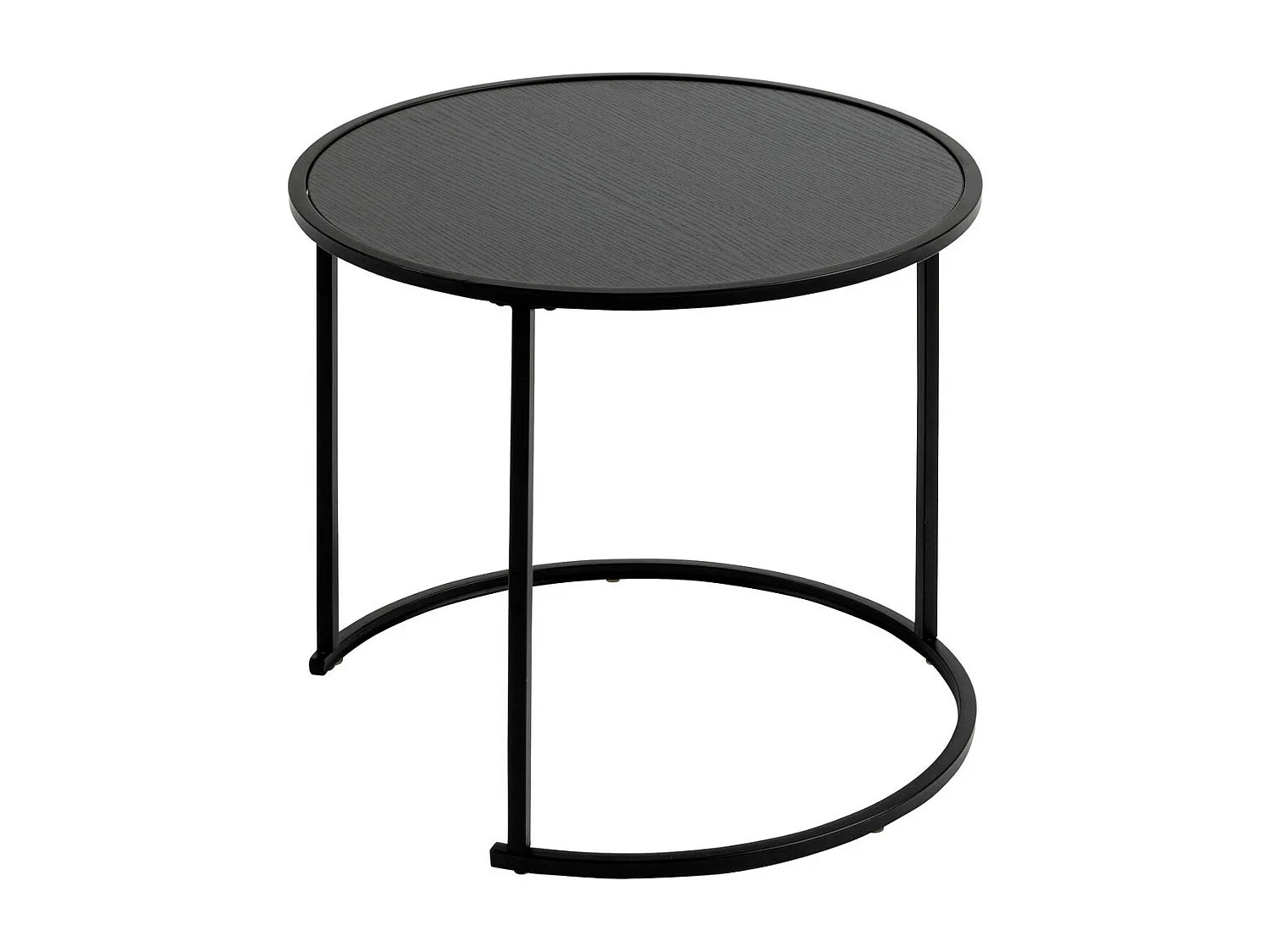 Bout de canapé gigogne lot de 3 métal noir – TRIADE