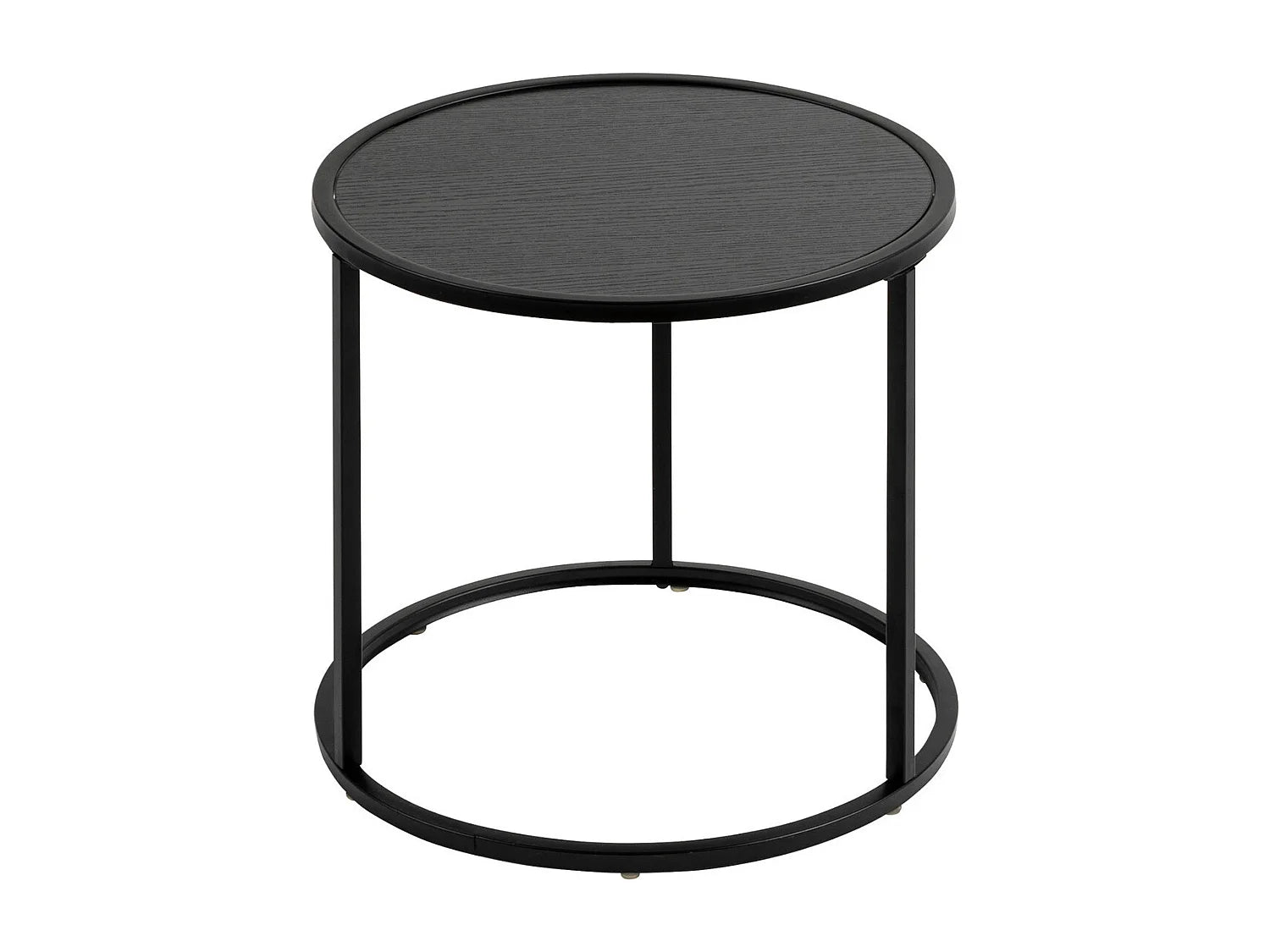 Bout de canapé gigogne lot de 3 métal noir – TRIADE