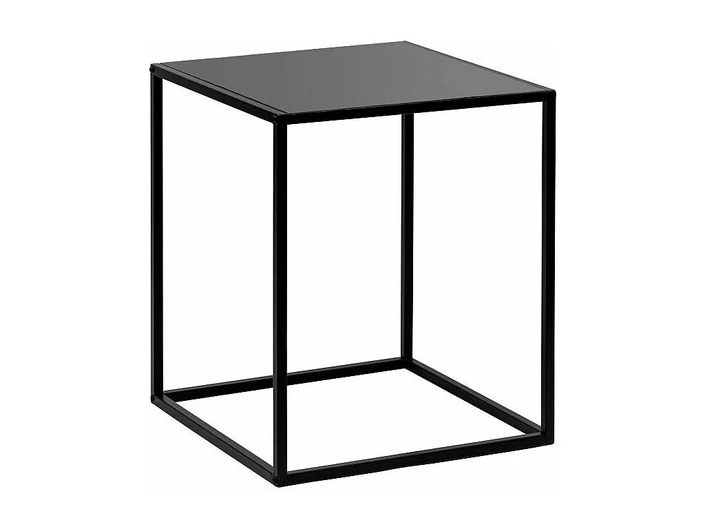 Bout de canapé carré en métal noir – FILORA