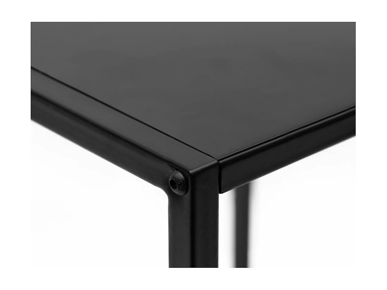Bout de canapé carré en métal noir – FILORA