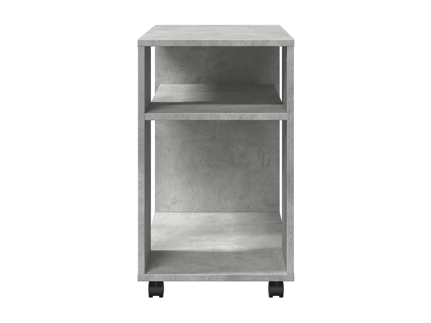 Bout de canapé bas à roulettes gris béton – BASALTE