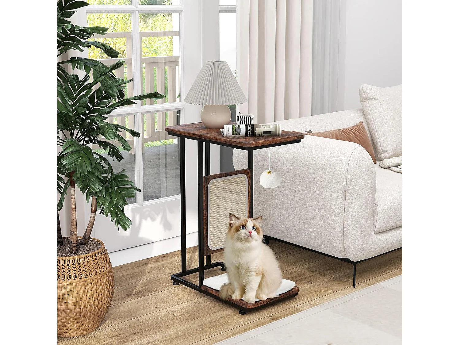 Bout de canapé arbre à chat marron – FELINO