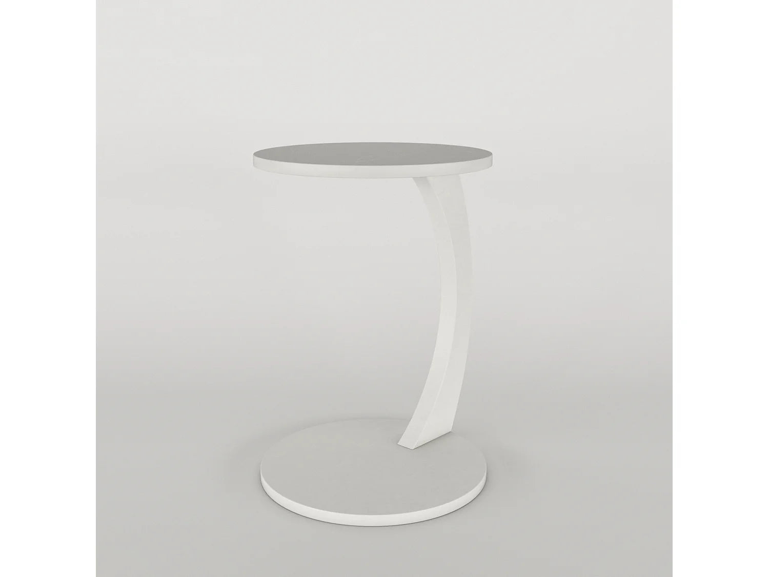 Bout de canapé rond blanc polyvalent – HOLEBY