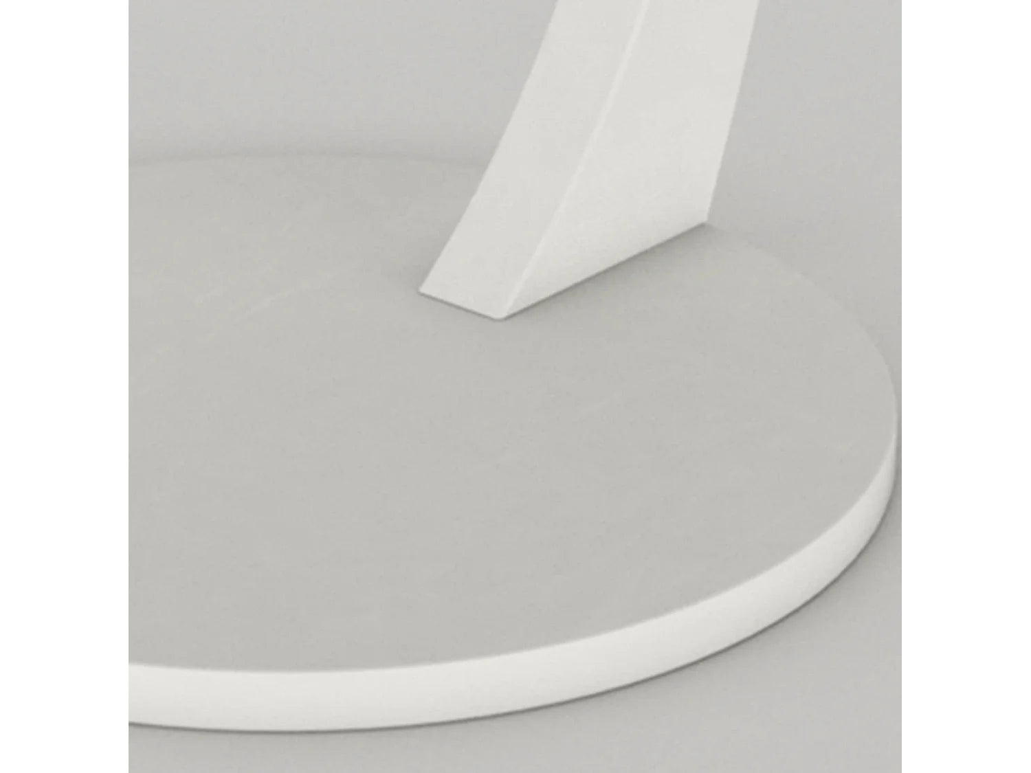 Bout de canapé rond blanc polyvalent – HOLEBY
