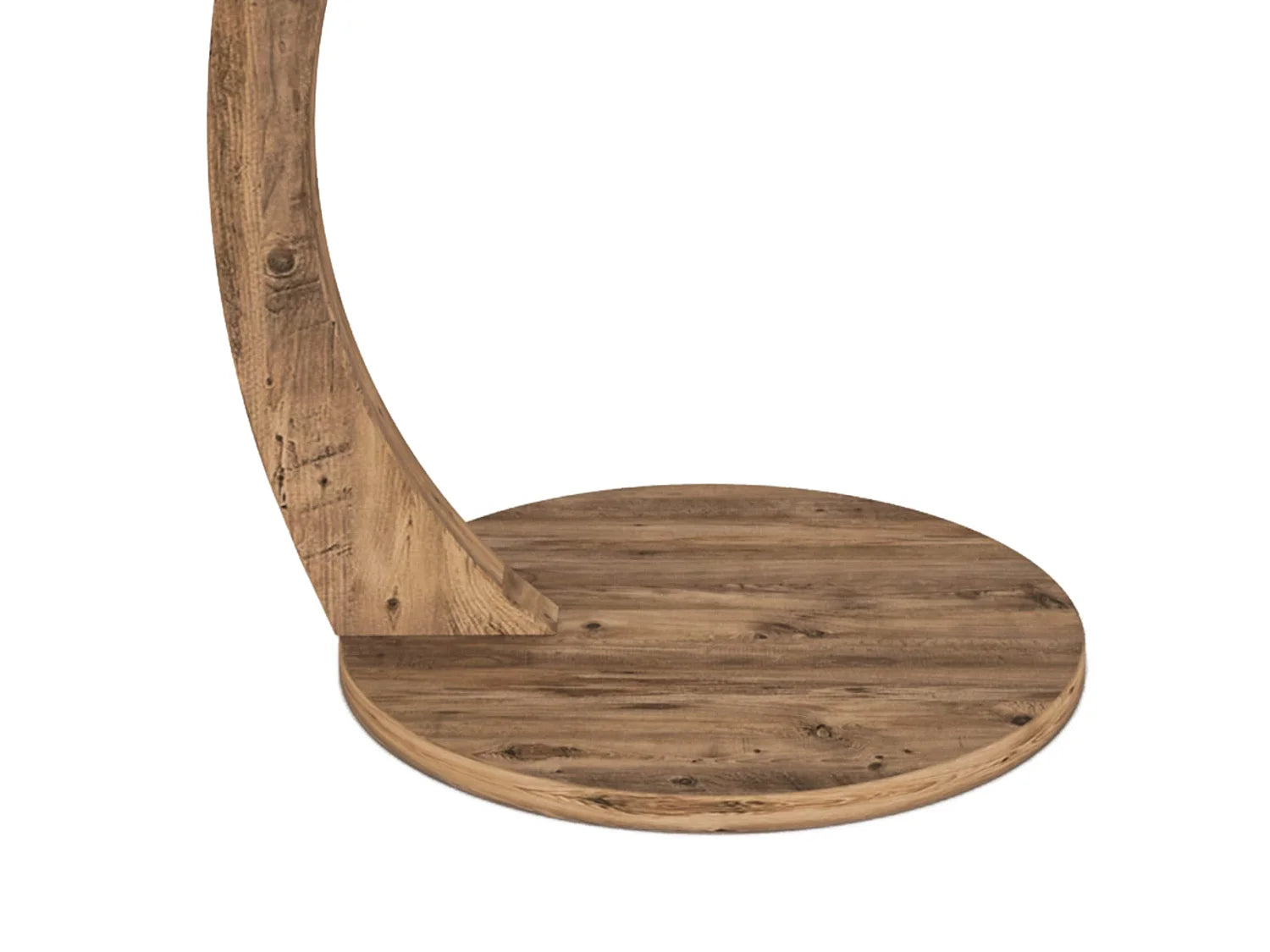 Bout de canapé rond effet bois compact – HOLBY