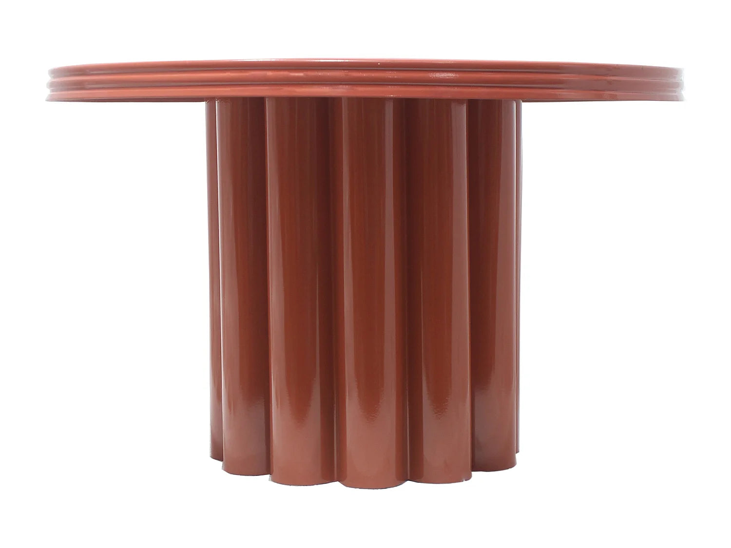 Bout de canapé en métal terracotta large plateau – TERRA
