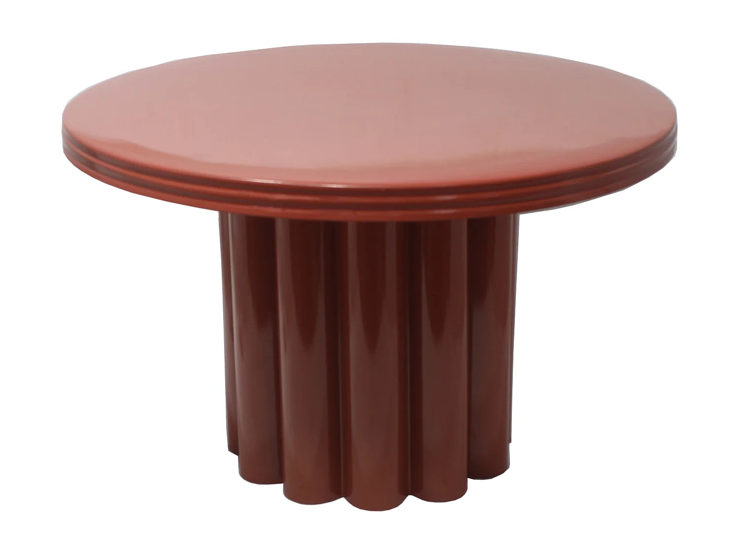 Bout de canapé en métal terracotta large plateau – TERRA
