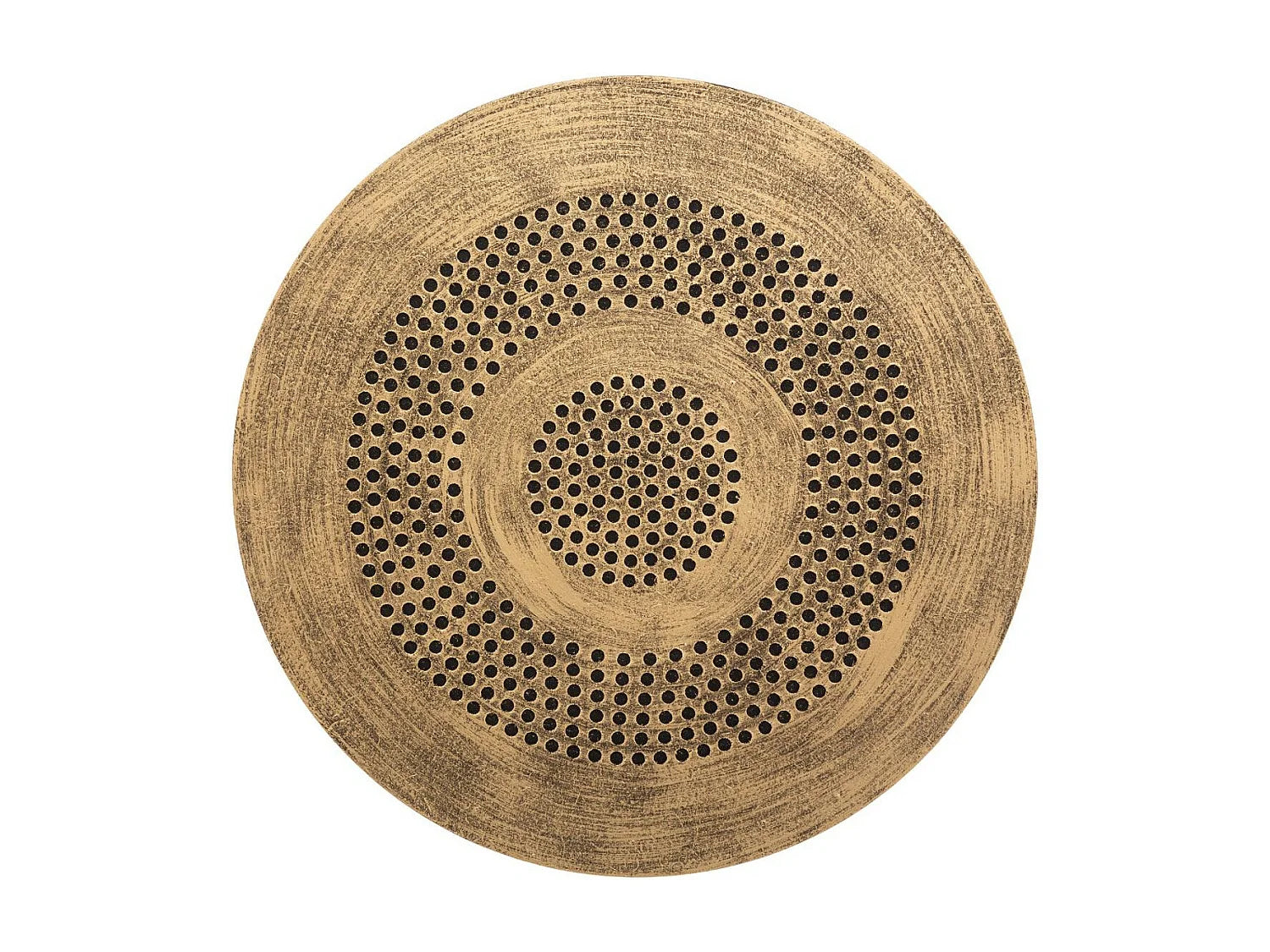 Bout de canapé bois et métal doré déco ethnique – SAVANE