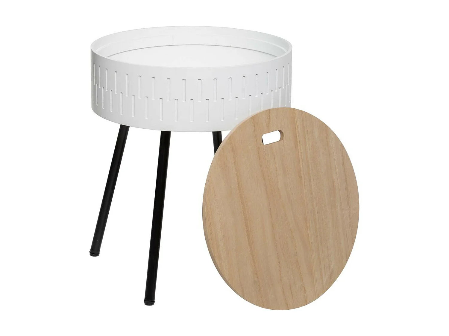 Bout de canapé coffre blanc 2-en-1 – CALICO