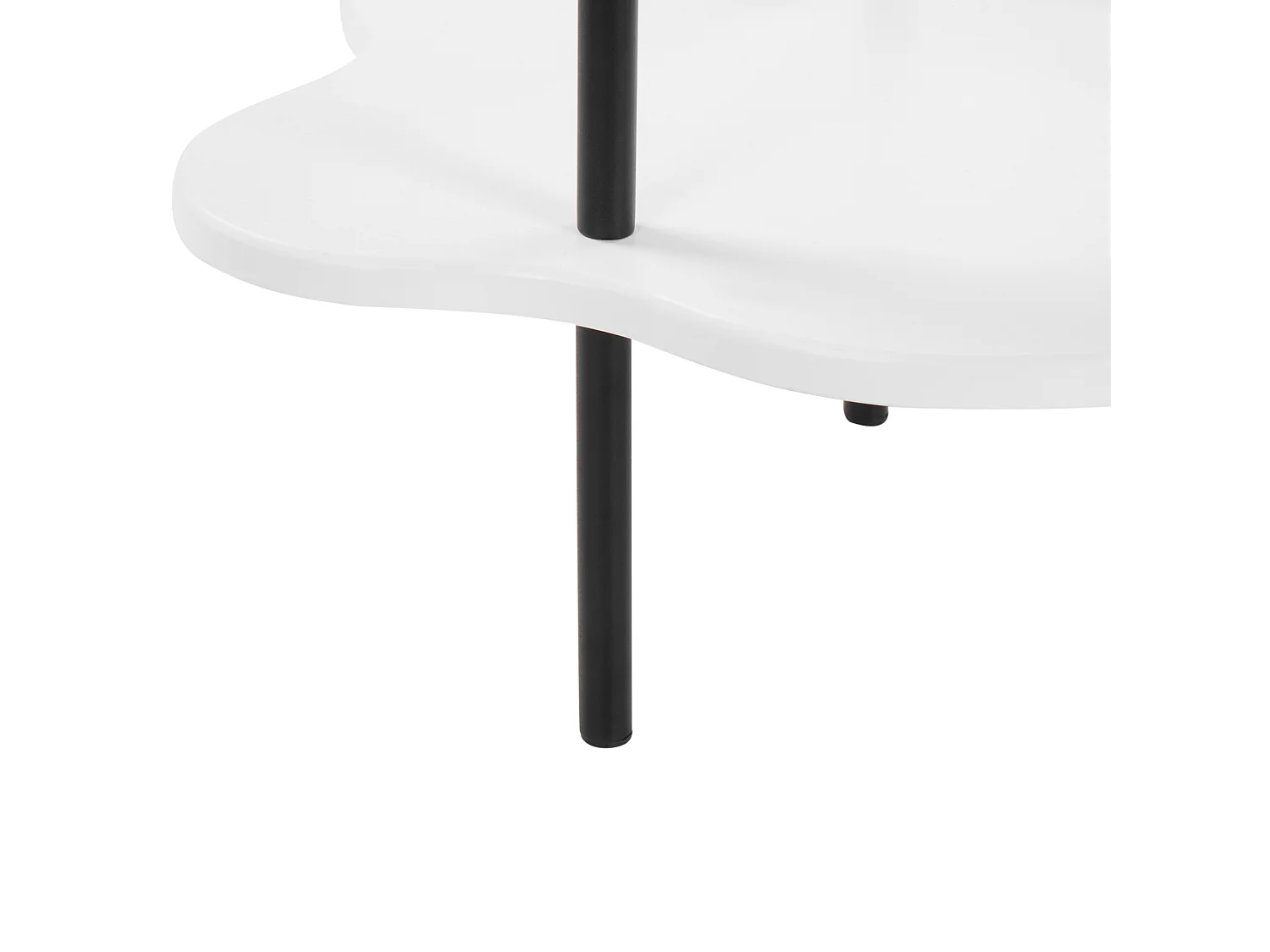 Bout de canapé rond blanc plateaux irréguliers – NUAGE