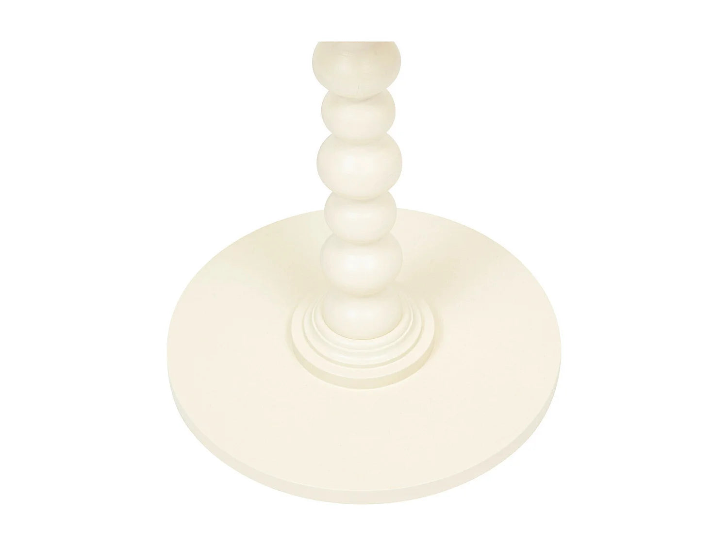 Bout de canapé rond en bois blanc ivoire – IVORA