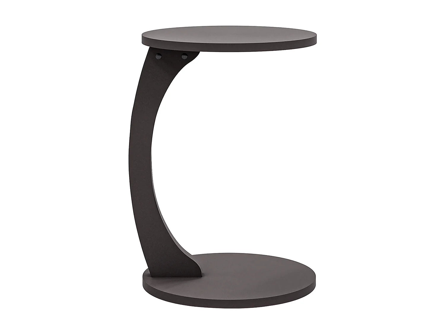 Bout de canapé rond à roulettes gris – HOLBY