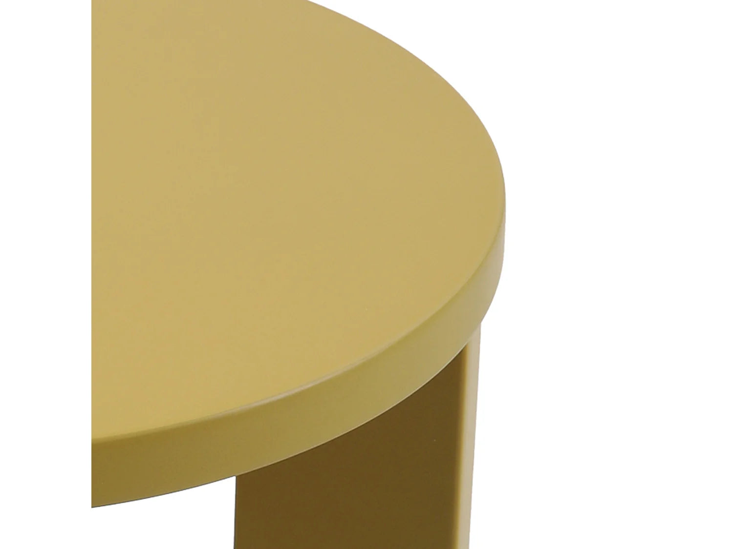 Bout de canapé carré jaune moutarde MDF – SAFRINA