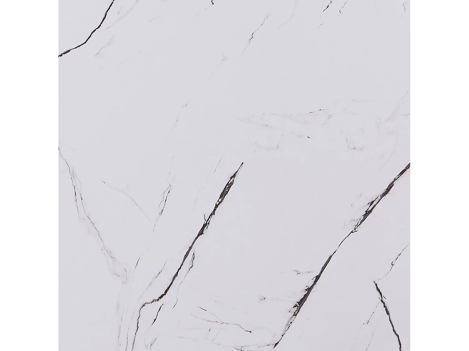 Bout de canapé carré aspect marbre blanc – LATTEA