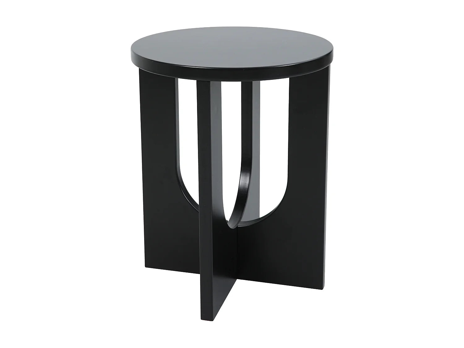Bout de canapé carré en MDF noir compact – AZURIO