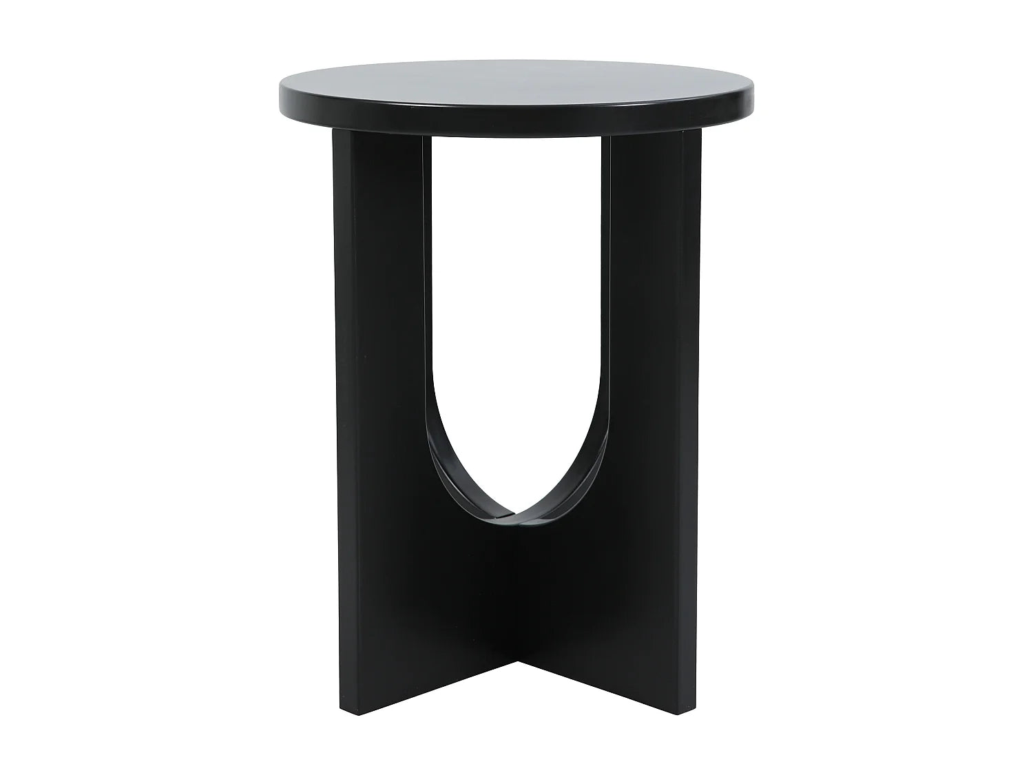 Bout de canapé carré en MDF noir compact – AZURIO