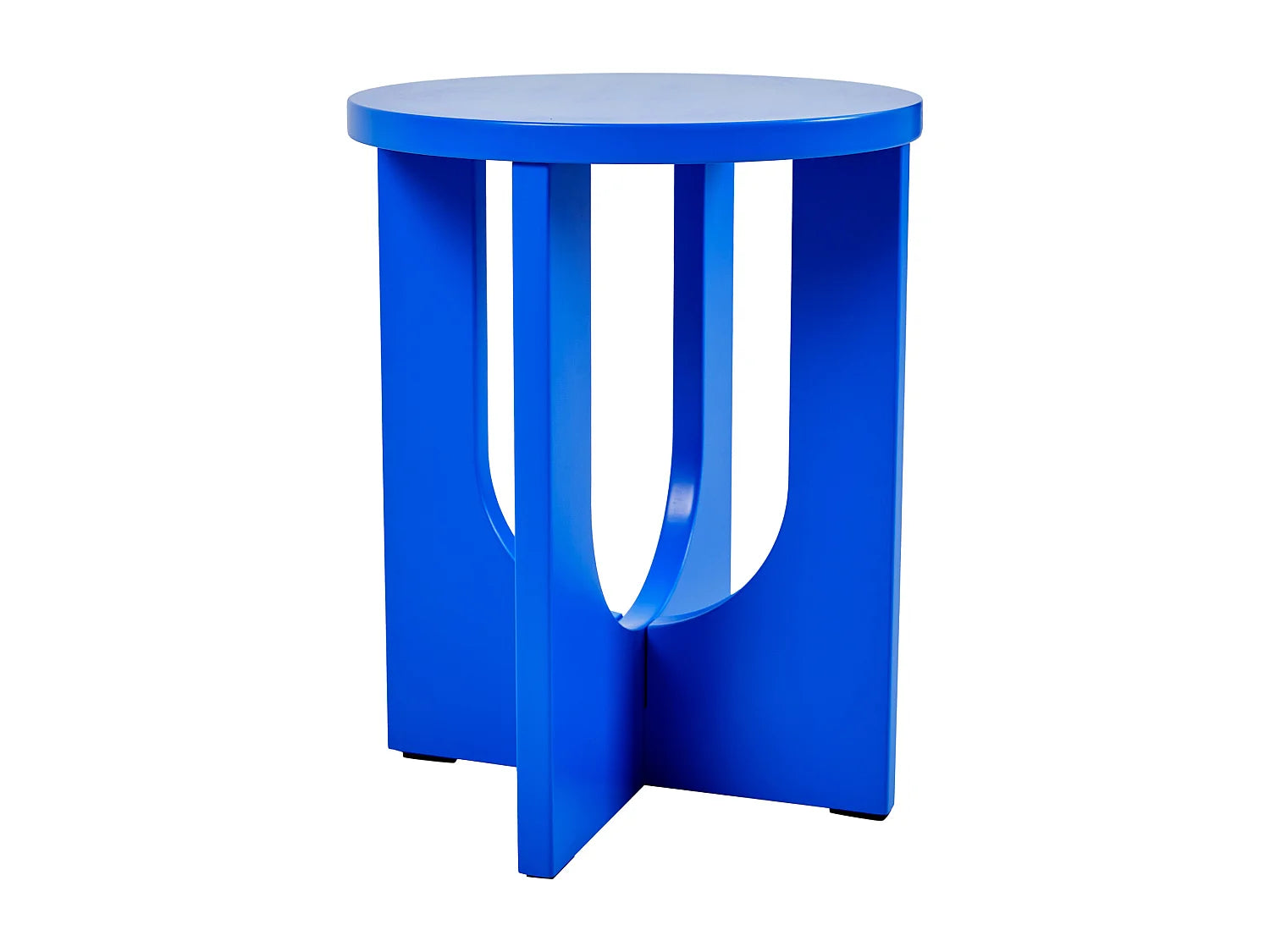 Bout de canapé carré en MDF bleu roi – AZURIO