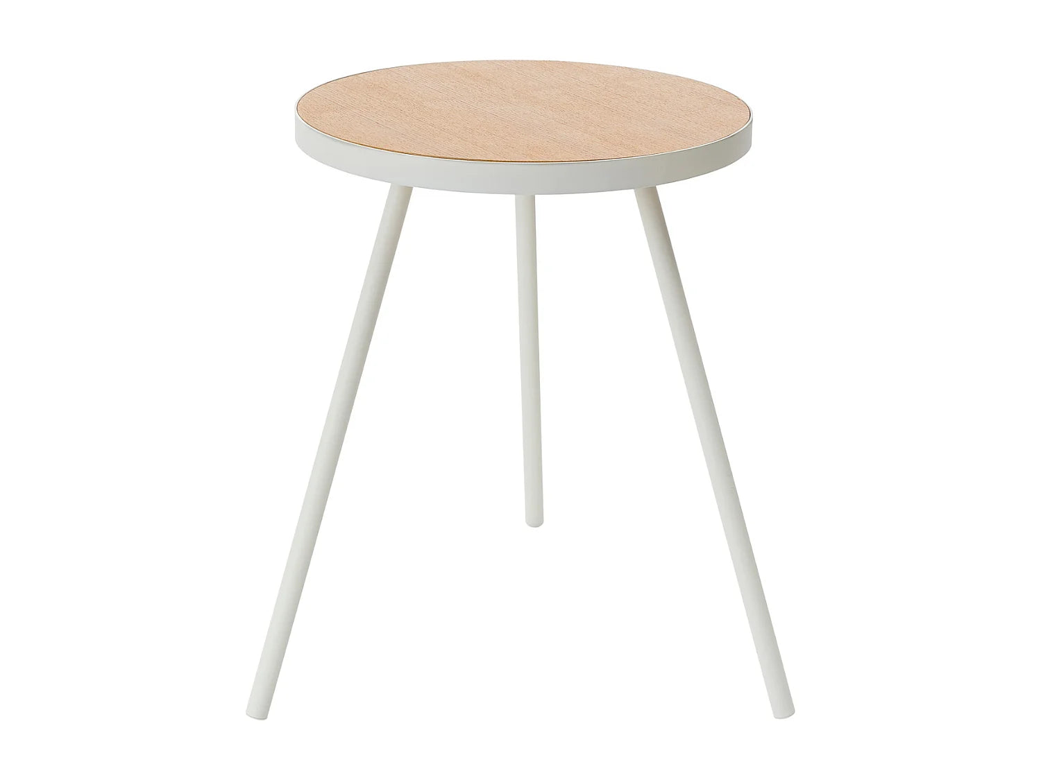 Bout de canapé rond minimaliste blanc – TOWER