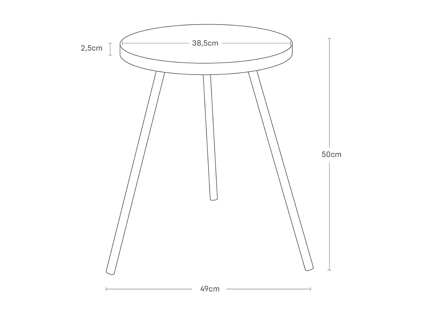 Bout de canapé rond minimaliste blanc – TOWER