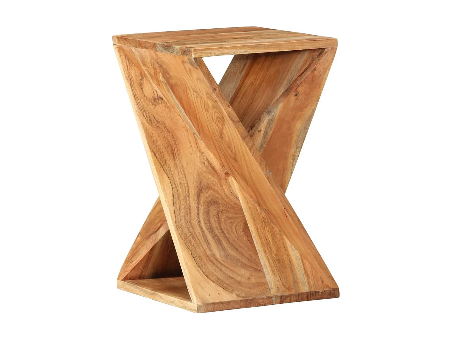 Bout de canapé carré en bois massif d'acacia – TORSADE