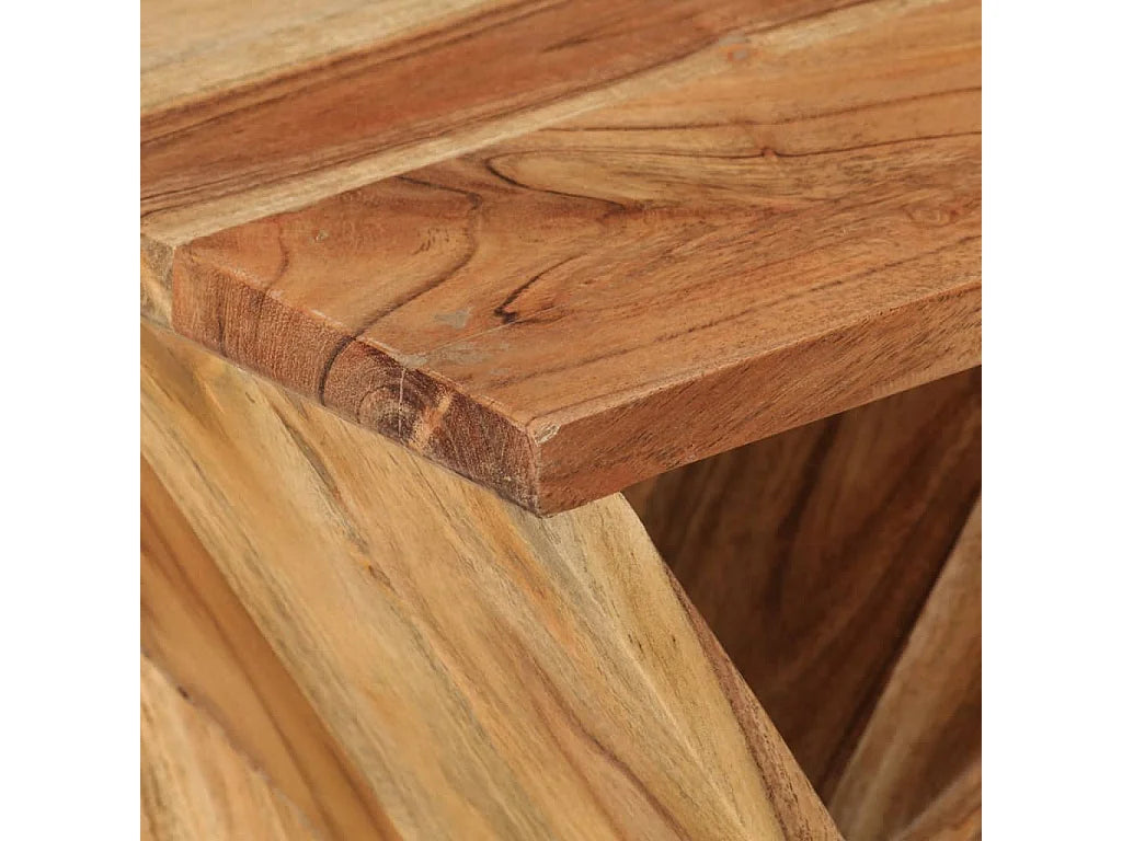 Bout de canapé carré en bois massif d'acacia – TORSADE