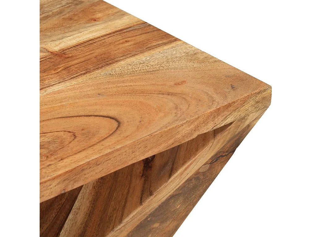 Bout de canapé carré en bois massif d'acacia – TORSADE