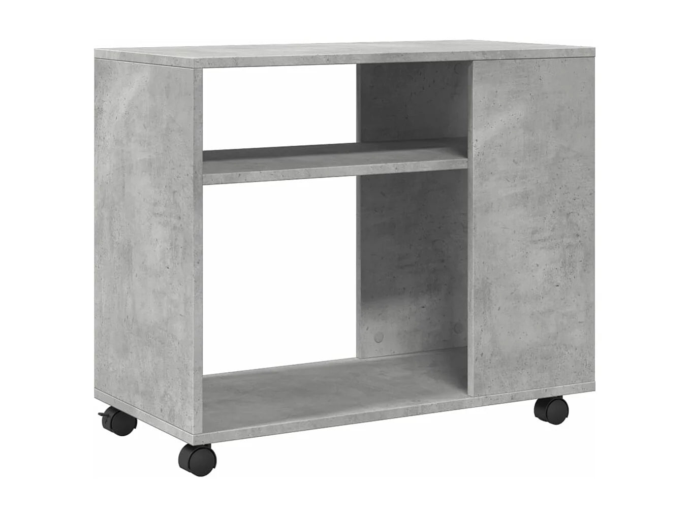 Bout de canapé à roulettes gris béton – ROULIO