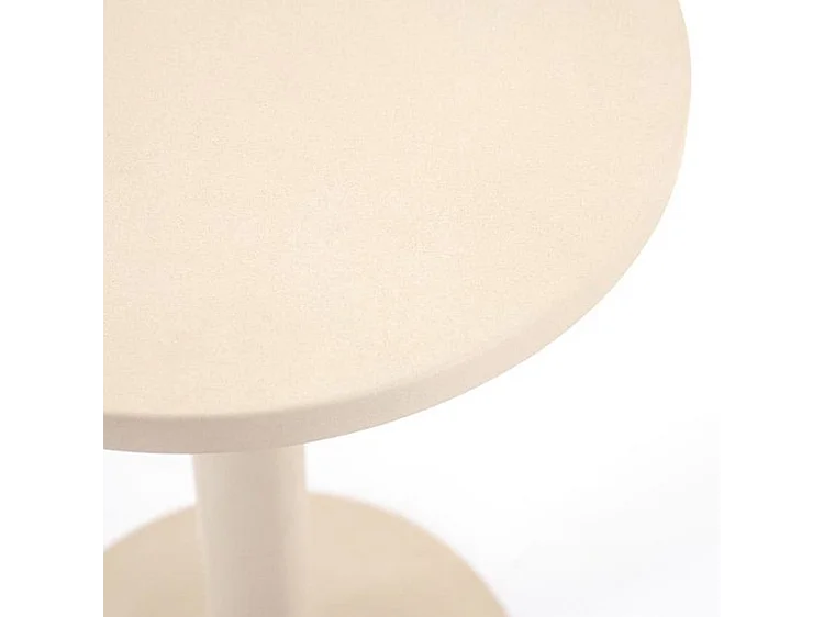 Bout de canapé rond en métal blanc minimaliste – DASHO
